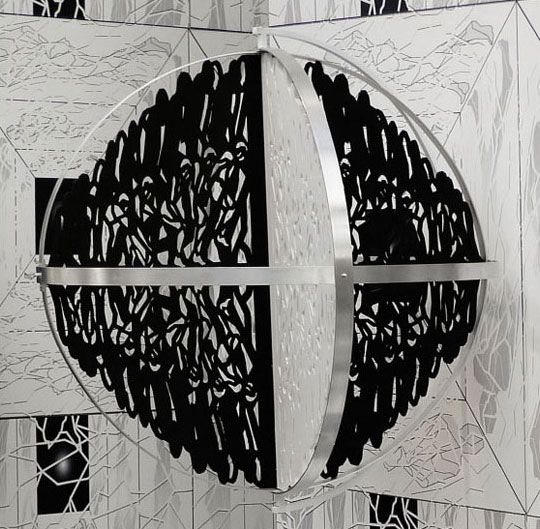 World / Sculpture, découpe plexiglas / 80cm de diamètre / 2010