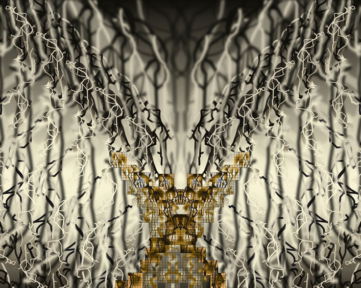 Arborescence du Cerf / Création numérique sous Diasec / 108 x 135 cm / 2014