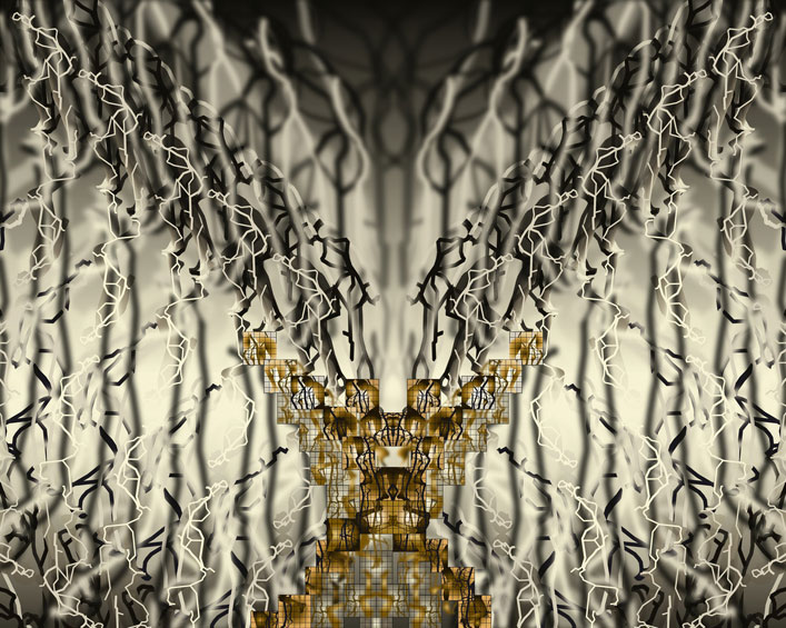 Arborescence du Cerf / Création numérique sous Diasec / 108 x 135 cm / 2014