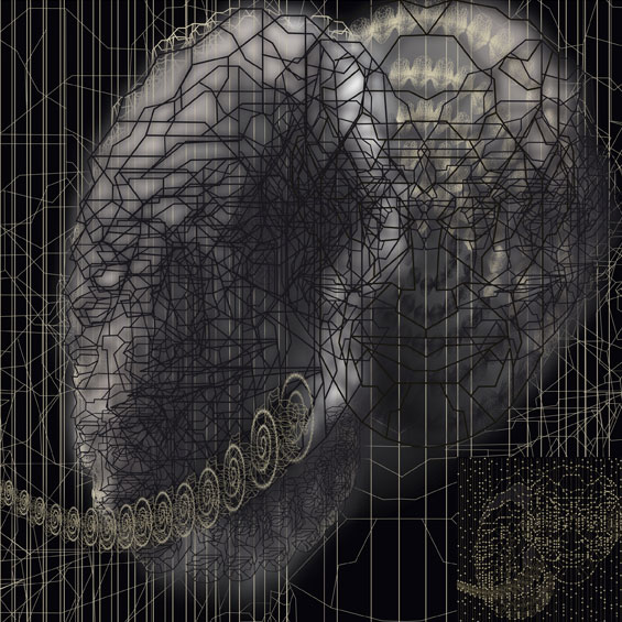 Mémoire d'éléphant / Création numérique sous Diasec / 108 x 108 cm / 2014