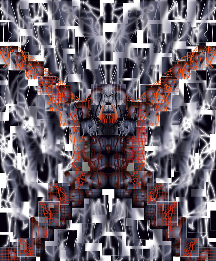 Ourang-Outan / Création numérique sous Diasec / 120x224cm / 2014