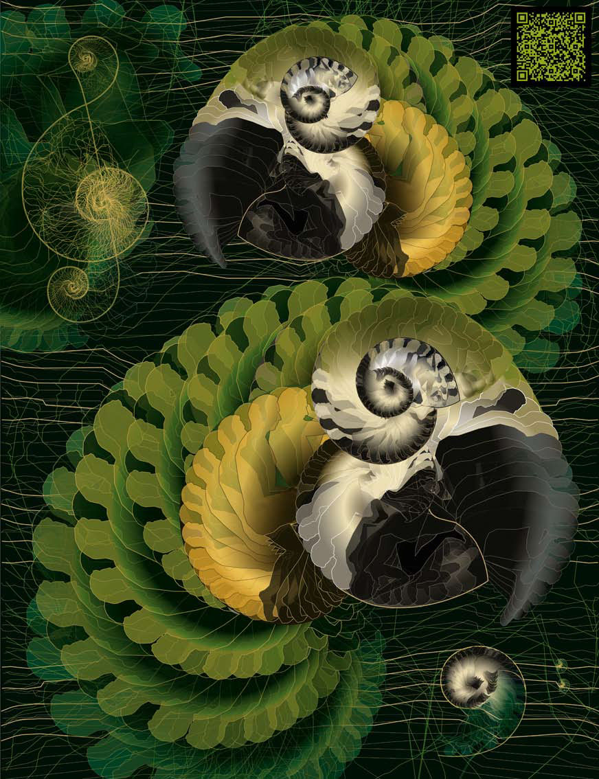 PAPAGENA, PAPAGENO - DUO FRACTAL - impression numérique sur altuglas / 65 x 52cm / 2018