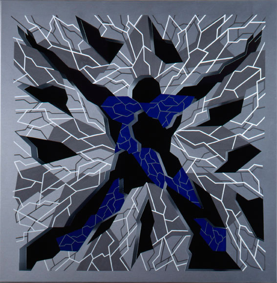 Icare Découpe Métal 1 / 60x60cm / 1998
