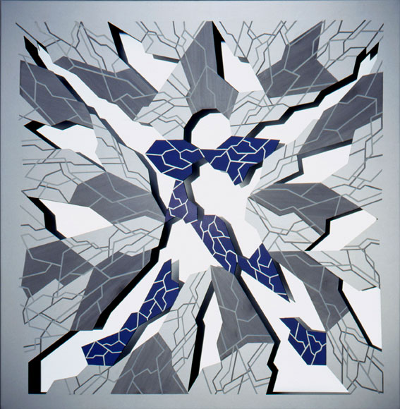 Icare Découpe Métal 2 / 60x60cm / 1998