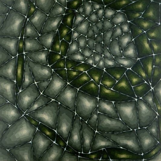 Cristaux 1 / Acrylique sur toile / 100X100cm / 1991