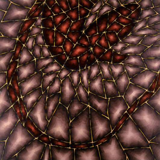 Cristaux 2 / Acrylique sur toile / 100X100cm / 1991