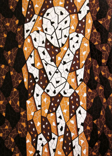 Ecce Homo 3. / Œuvre relief, collage, acrylique / 140X100cm / 1995
