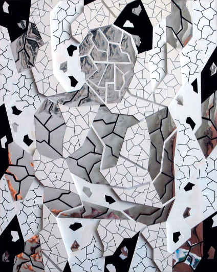 Ecce Homo 8. / Œuvre relief, collage, acrylique / 85X65cm / 1995