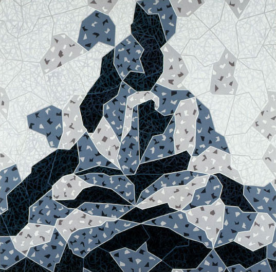 Scribe 1 / Acrylique sur toile / 100X100cm / 1993
