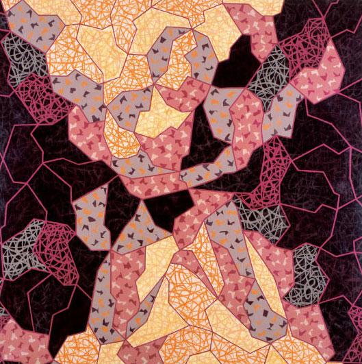 Scribe 3 / Acrylique sur toile / 100X100cm / 1994
