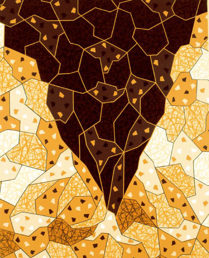 Scribe 5 / Acrylique sur toile / 100X81cm / 1993