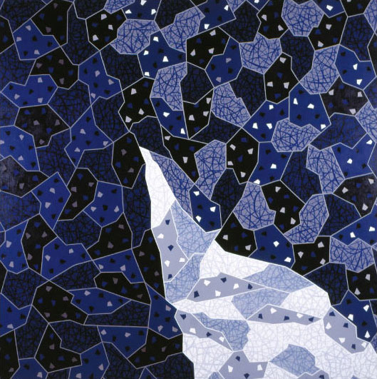 Scribe 7 / Acrylique sur toile / 110X110cm / 1994