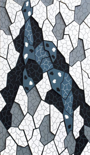 Sillon / Œuvre relief, collage, acrylique / 117X65cm / 1997