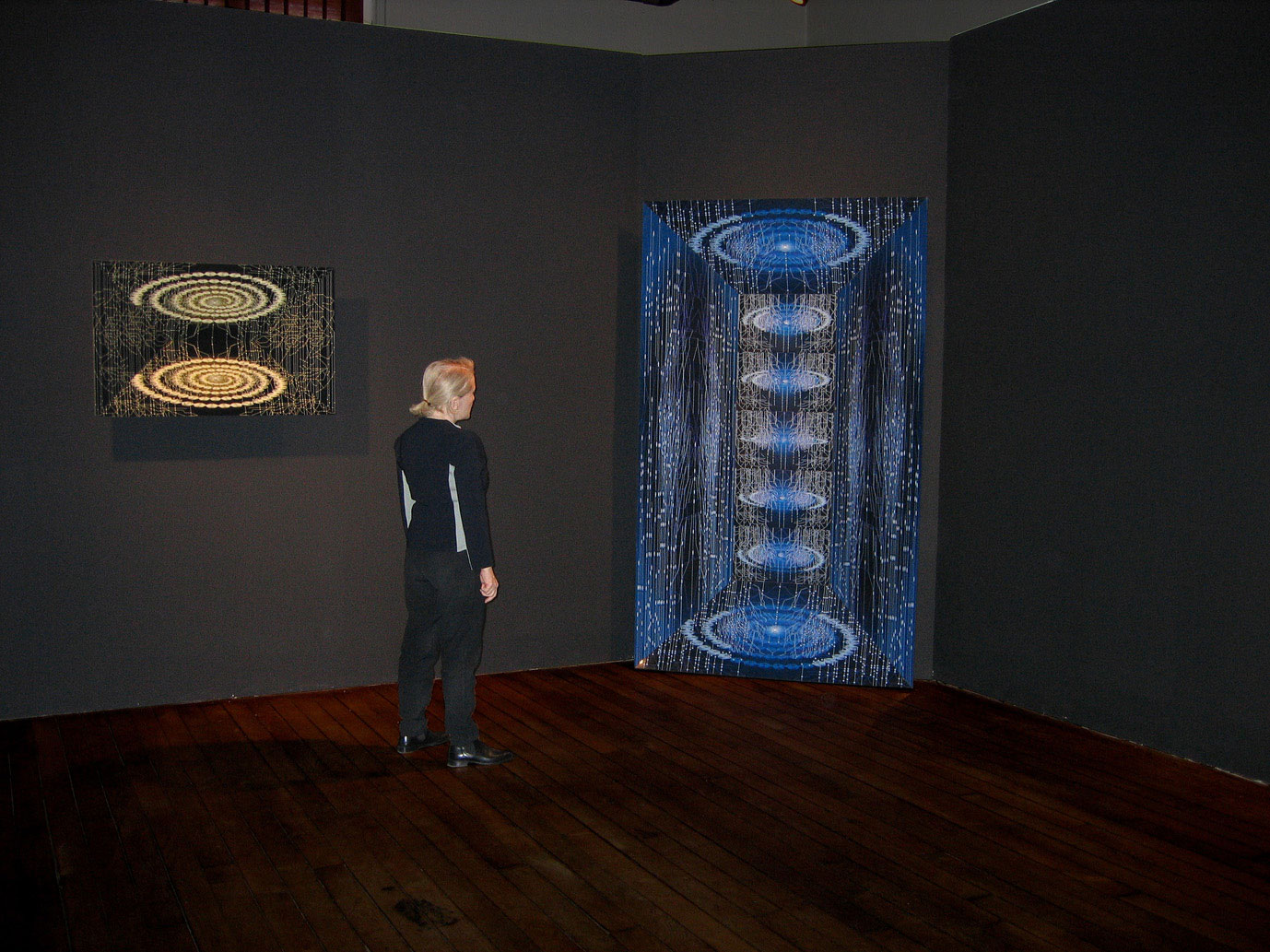 Cabine de Pluie/ Architecture, création numérique sous plexiglas / Musée d’Évreux, Eure, France / 250x140cm / 2005