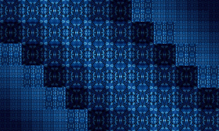 Cristallisation / Création numérique sous plexiglas - architecture / 89X146cm / 2003