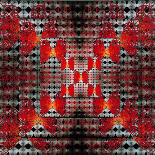 Exces / Création numérique sous plexiglas - architecture / 120X120cm / 2001