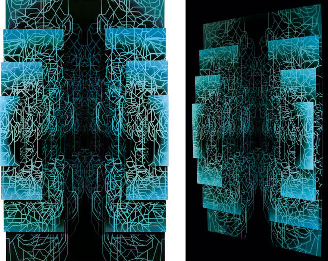 Expansion / Création numérique sous plexiglas - architecture / 150X90cm / 2000