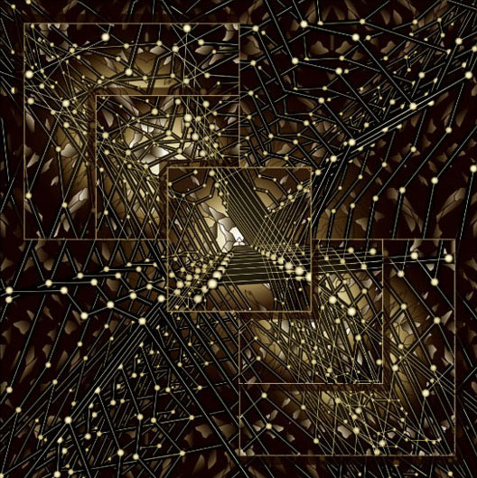 XTréma / Création numérique sous plexiglas - architecture / 120X120cm / 2001