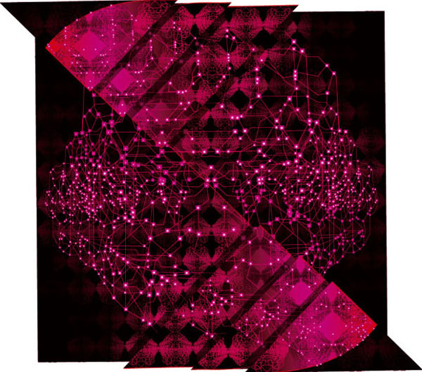 Identité / Création numérique sous plexiglas - architecture / 130X130cm / 2001