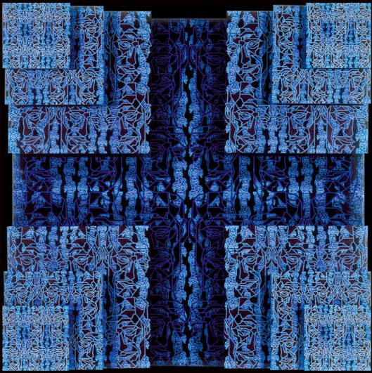 Infini au Carré / Création numérique sous plexiglas - architecture / 66X66cm / 2000