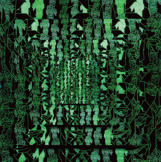 Matrice / Création numérique sous plexiglas - architecture / 110X110cm / 2000