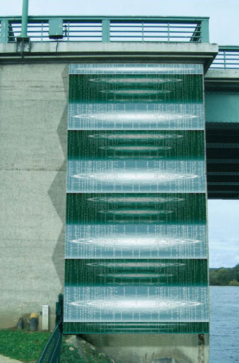 Cascade Vernon / Création numérique sur toile bâche / 2005