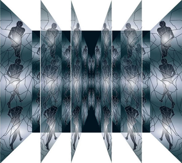 Livre ouvert / Création numérique sous plexiglas - architecture / 90X115cm / 2003