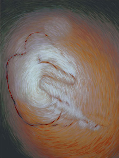 Apparition de dos / Acrylique sur toile / 130X97cm / 1990