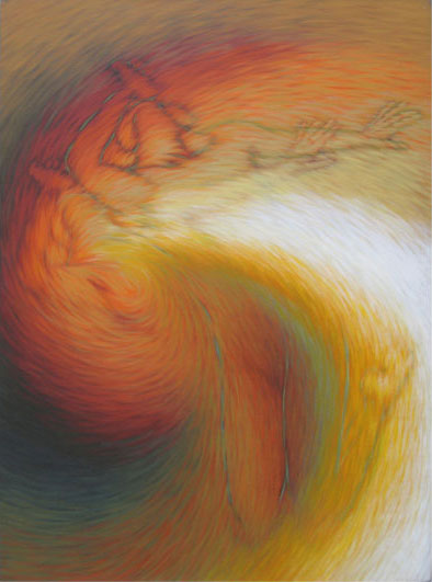 Déséquilibre III / Acrylique sur toile / 130X197cm / 1990