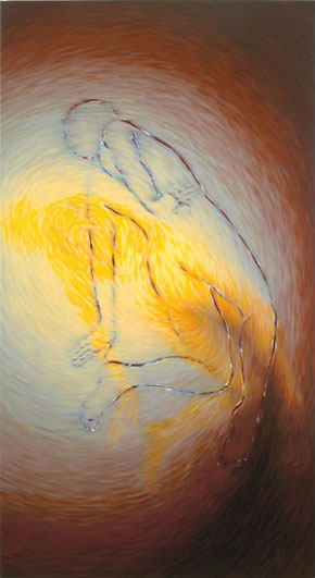 Et la Femme / Acrylique sur toile / 185X100cm / 1990