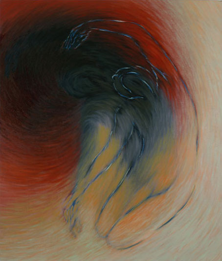 Lamento en rouge / Acrylique sur toile / 118X100cm / 1989