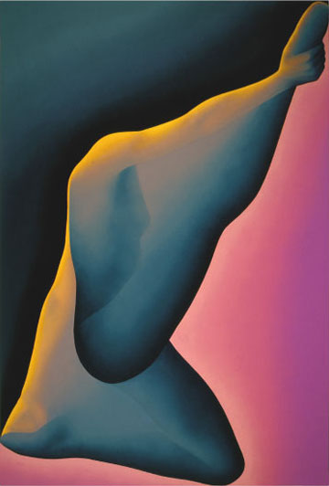 Contre Pied / Acrylique sur toile / 146X89cm / 1983