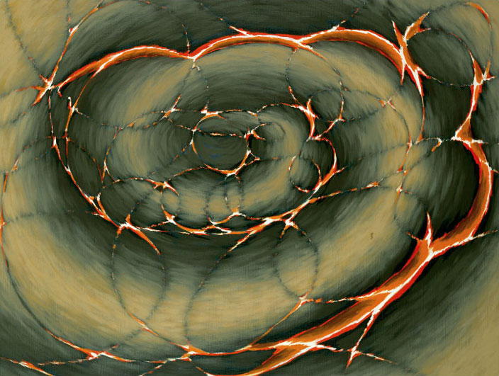 Air Fragments 3 / Acylique sur toile / 81X65cm / 1990