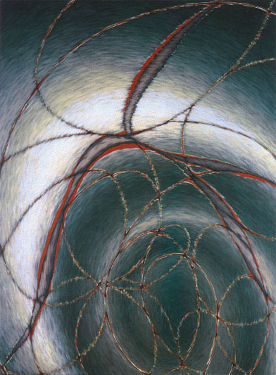 Eau Fragments 4 / Acrylique sur toile / 130X97cm / 1990