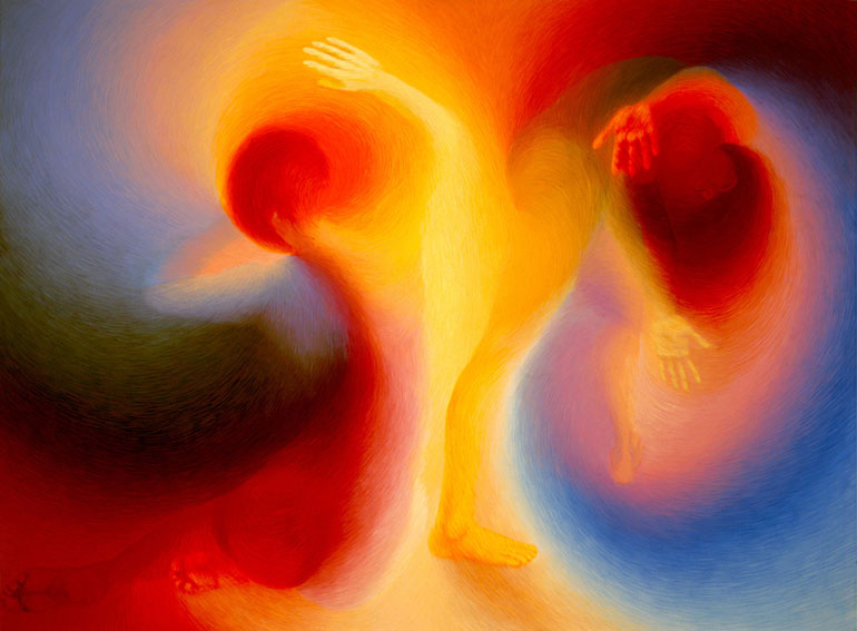 Muses Duo IV / acrylique sur toile /  116x130 cm / 1985