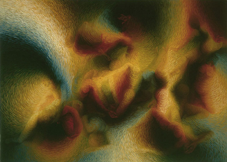 Le Radeau des Muses / Acrylique sur toile / 200X300cm / 1987