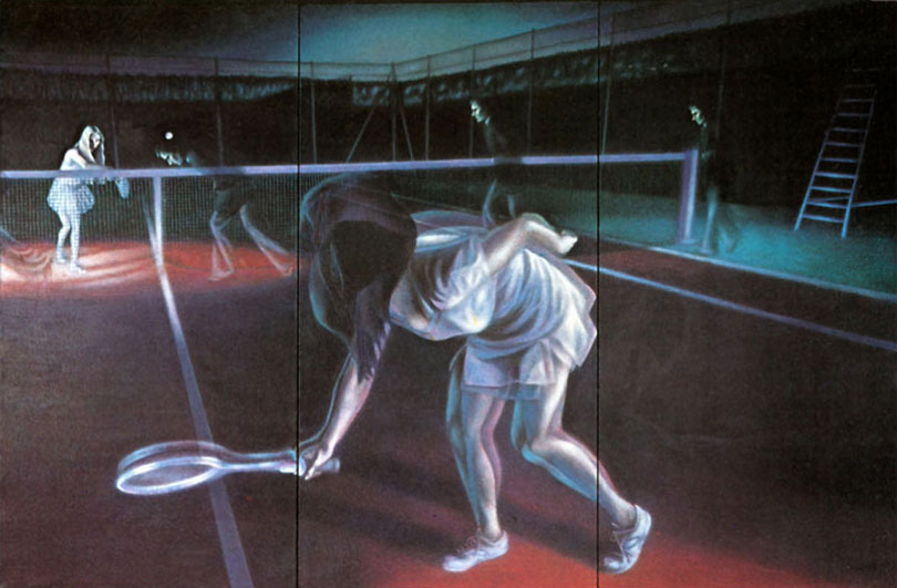 Ne jamais parier sa tête avec le diable / Acrylique sur toile / 120X180cm / 1978