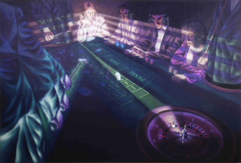 Roulette / Acrylique sur toile / 130X195cm / 1979