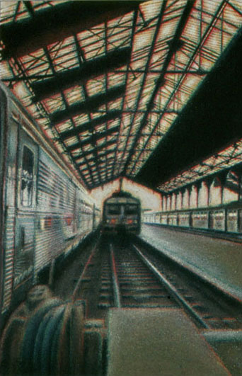 Gare / Acrylique sur toile / 1975