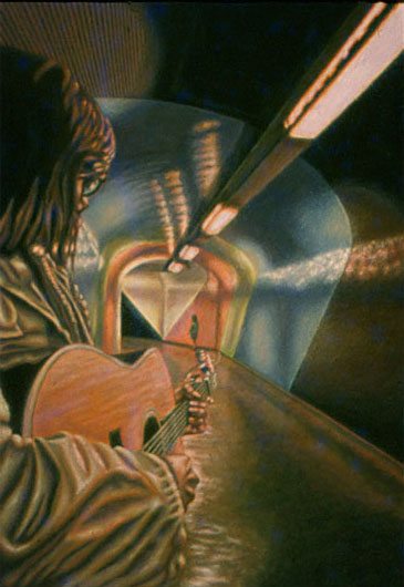 Guitare Métro / Acylique sur toile / 1975