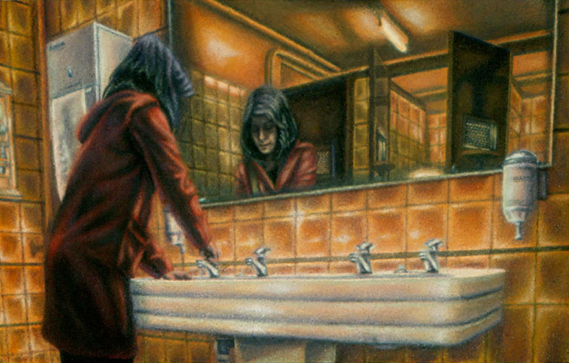 Toilettes / Acrylique sur toile / 1975