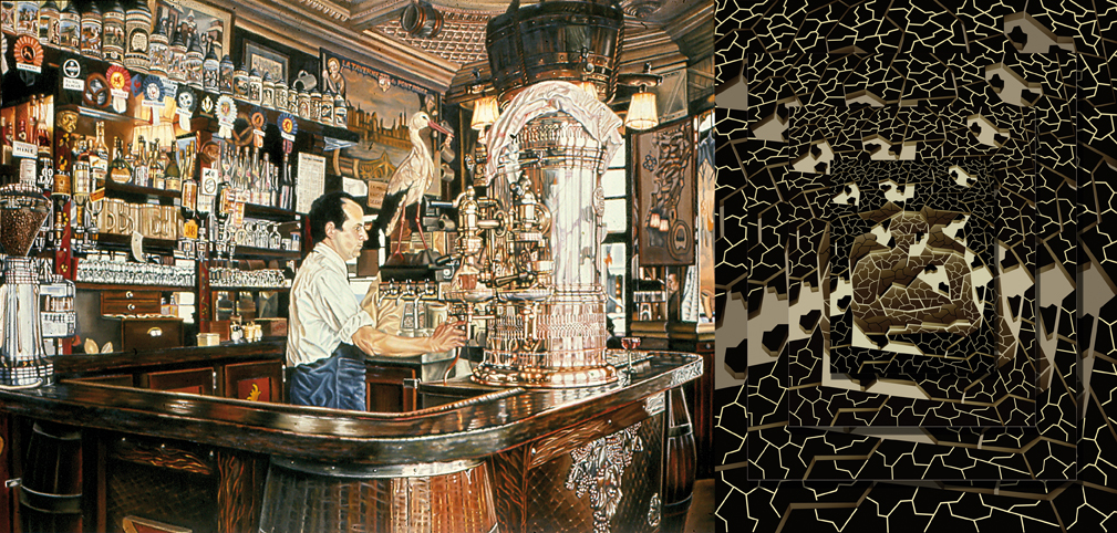 Brasserie 1974 - Silhouettes Echo 2005 / acrylique sur toile, création numérique sous Diasec