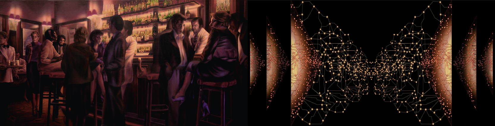 Closing Time1980 - Connexion 2004 / acrylique sur toile, création numérique sous Diasec