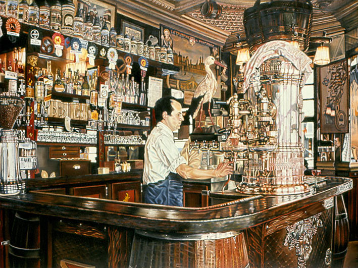 Brasserie / Acrylique sur toile / 1974