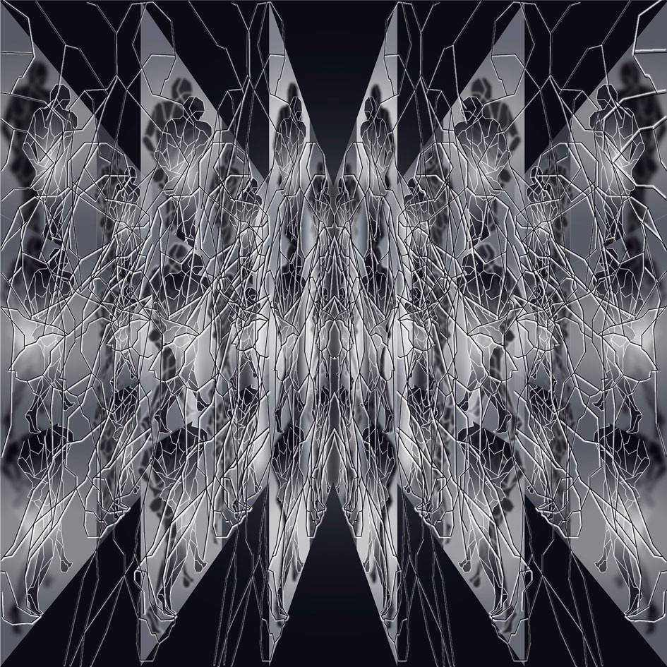 En lisant, en écrivant 2014 – 110 x 110 cm